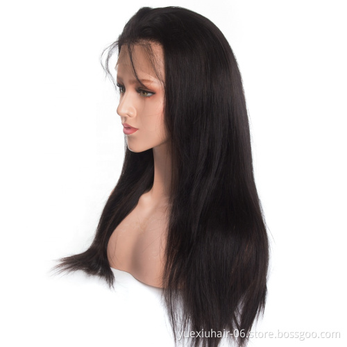 High Quality Popular Raw Indian Hair 180% Density 13X4 Lace Closure Soft Straight Wig Human Hair Free Shipping Wigs